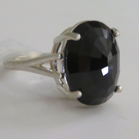 Natural Large Midnight Purple Spinel In Sterling Silver Ring, 9.94ct Size 8 - Picture 4 of 17